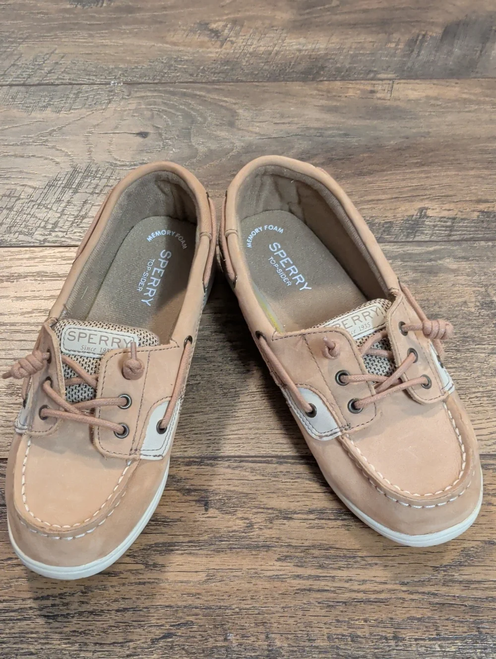 Sperry Light Brown Leather Boat Shoes